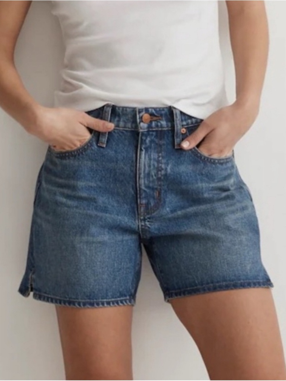 Madewell High-Rise Denim Shorts - Blue
